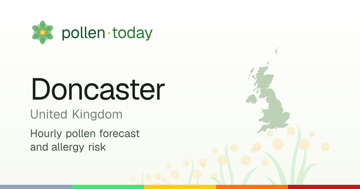 Pollen Forecast in Doncaster Today — Pollen Count, Levels & Allergy Risk