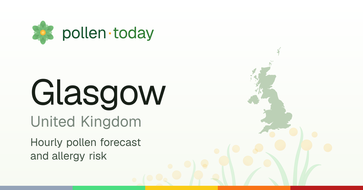 Pollen Forecast in Glasgow Today — Pollen Count, Levels & Allergy Risk