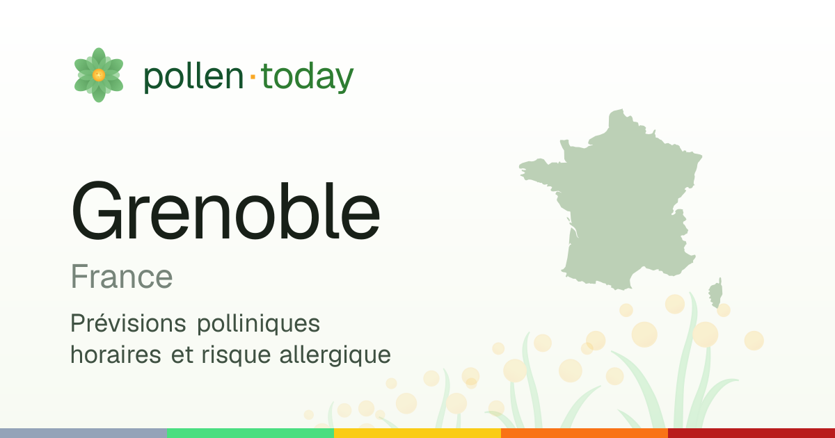 Pollen à Grenoble aujourd'hui — Taux, prévisions et risque allergique